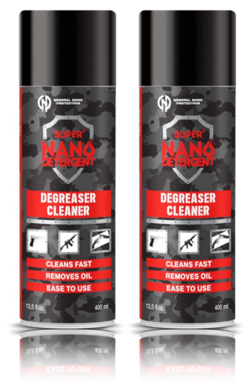 2x 400ml 2-Dosen Entfetter und Tiefenreiniger Spray für Waffen Airsoft von GENERAL NANO PROTECTION