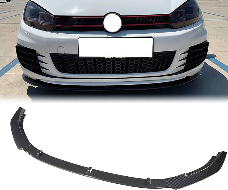 Auto Frontlippe Frontspoiler für Golf 6 MK6 GTI GTD 2010-2013,Auto Frontstoßstange Splitter Lip Spoiler Lippensplitter,A/Carbon Fiber von GENMAIBIGAO