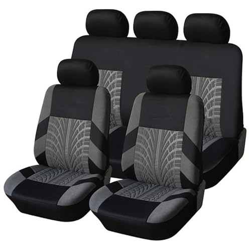 GENMAIBIGAO Auto Sitzbezüge Set für Skoda Kodiaq/(5seats)/2016 2017 2018 2019 2020 2021 2022 2023,Vordersitze Rückbank Schonbezug Autositzbezüge Komplettset,A/Grey von GENMAIBIGAO