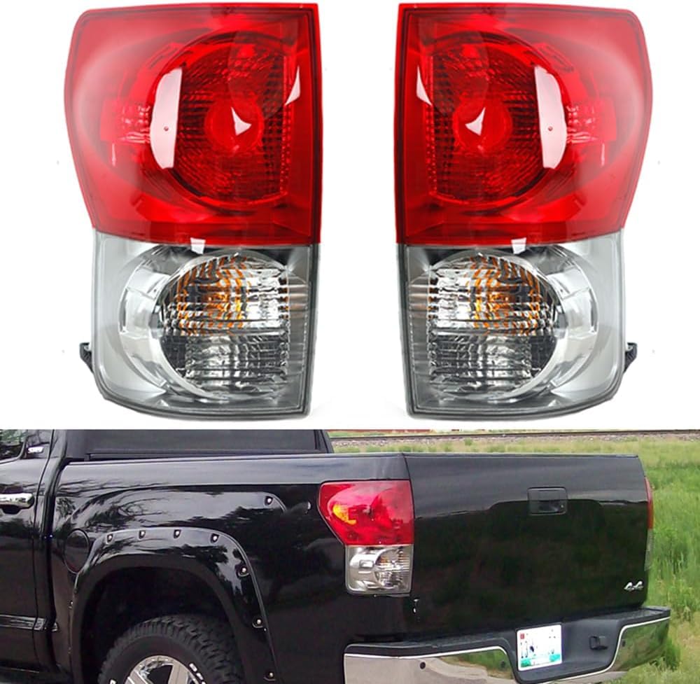 GENMAIBIGAO Wasserdichte Rückleuchten für Toyota Tundra 2007 2008 2009,Bremslichter Sicherheit Licht Multifunktion Rücklicht Beleuchtung Autoteile,A/Left von GENMAIBIGAO