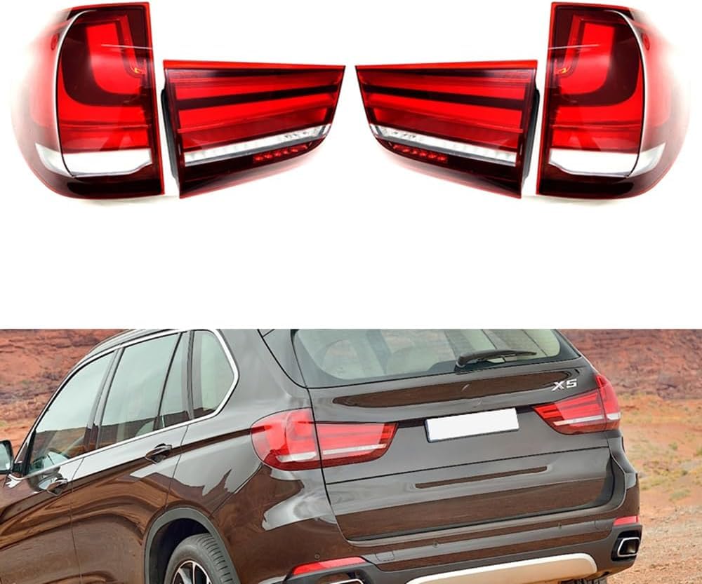 Wasserdichte Rückleuchten für BMW X5 F15 2014-2018,Bremslichter Sicherheit Licht Multifunktion Rücklicht Beleuchtung Autoteile,A/Outside right side von GENMAIBIGAO