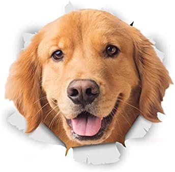 2pcs 3D Golden Retriever Hundeaufkleber Für Auto -Laptop -Gepäck Kühlschrank Tür Dekoration Dekoration Aufkleber 20 cm Autoaufkleber von GENMIP