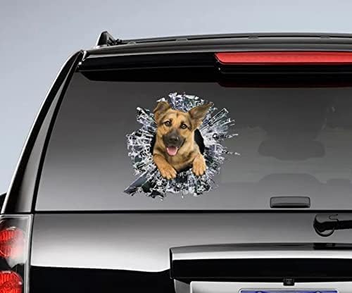 GENMIP Alanz 2pcs Hundfensteraufkleber, Autoaufkleber, Puppy Car Decal, Lustiger Hundebelauf von GENMIP