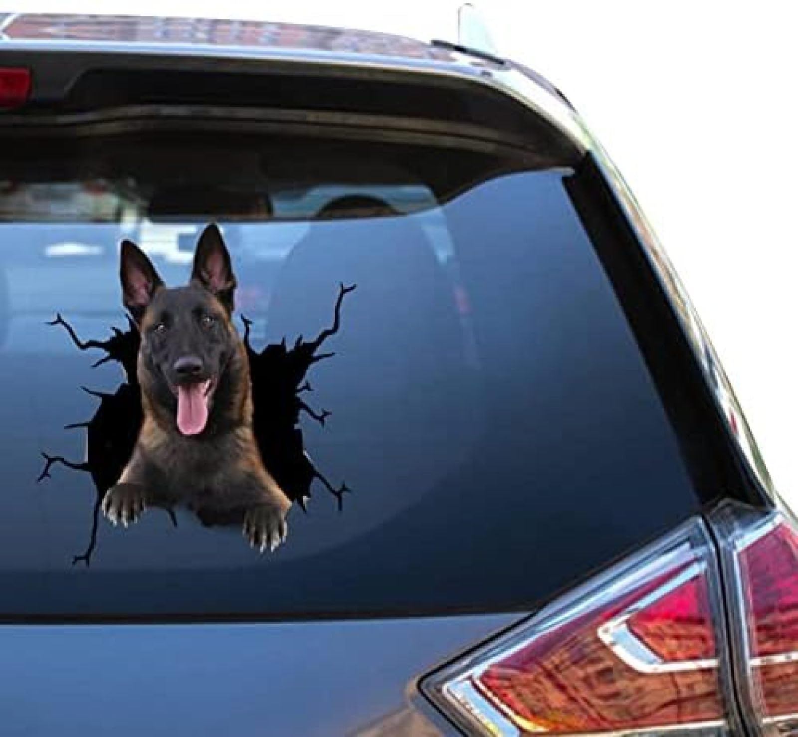 GENMIP Belgischer Malinois-Autoaufkleber, Malinois-Mom-Aufkleber, Lustiger Vynal-Büroaufkleber Für Mädchen, 3D-LKW-Aufkleber von GENMIP