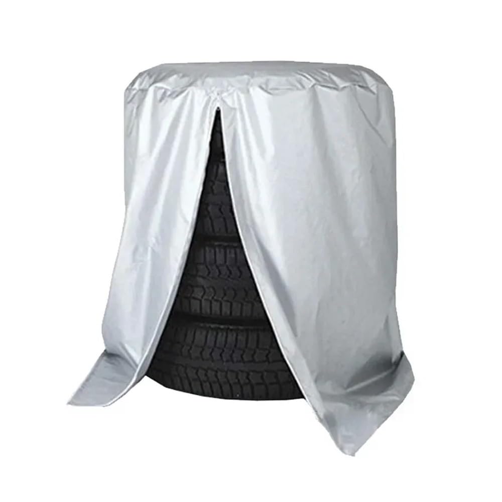 Auto-Reifenabdeckung in verschiedenen Größen, Aufbewahrungstasche, wasserdicht, staubdicht, 210D Polyester, große Kapazität, Outdoor-Reifenabdeckungen (Silber, L (85 x 120) von GENODA