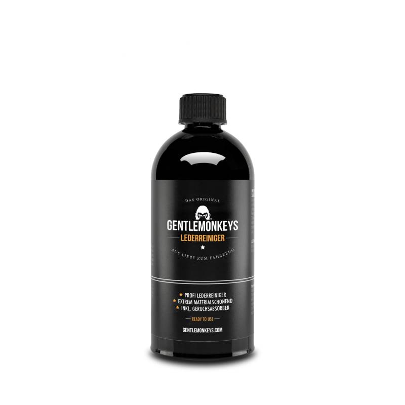 GENTLEMONKEYS Lederreiniger Refill (500ml) • Lederpflege Nachfüllflasche • Für alle Glattleder • Entfernt Schmutz & Gerüche • Biologisch abbaubar • Made in Germany von GENTLEMONKEYS