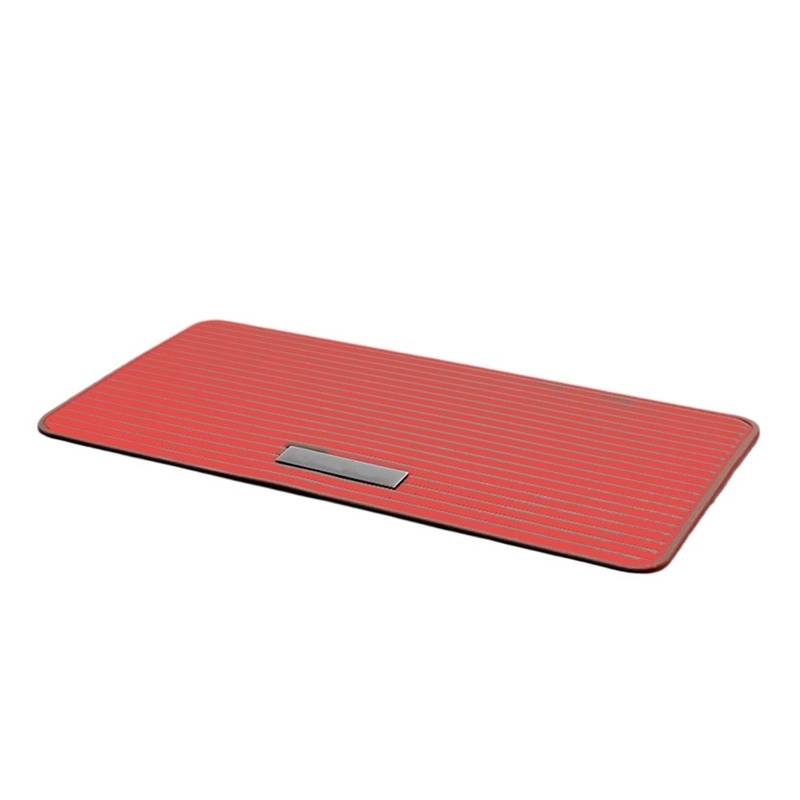 Auto-Armaturenbrett-Anti-Rutsch-Matte, Mittelkonsole, großes Auto-Aufbewahrungspad, Handy-Parfüm-Matte, Ornament, Anti-Rutsch-Pad, 30 cm x 15 cm(Red) von GEOLXD