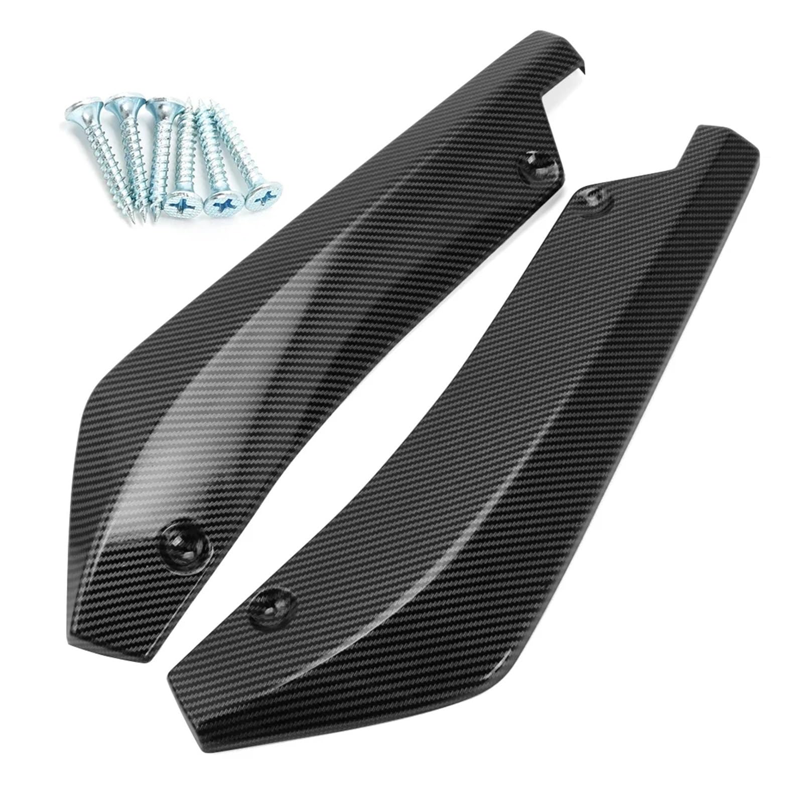 Heckstoßstangendiffusor Splitter Canard Cover Aufkleber Body Kit kompatibel mit A3 A4 S3 S4 RS3 RS4 A5 A6 A7 2004-2022 Autozubehör(Carbon Fiber Look) von GEOLXD