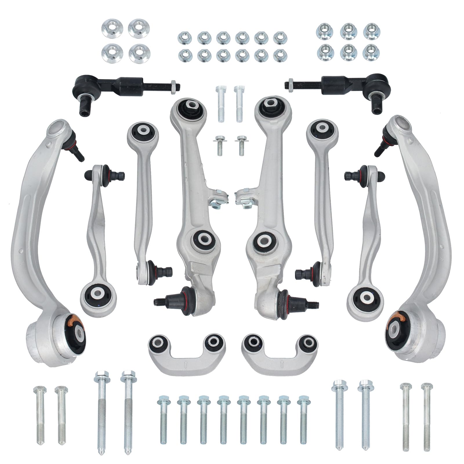 GEPCO Querlenker Satz Koppelstange Spurstangenköpfe kompatibel mit Audi A4 8D B5 A6 4B Vw Passat 3B2 3B5 12-teilig mit Schrauben und Muttern Konusmaß 21 mm von GEPCO Advanced Technology