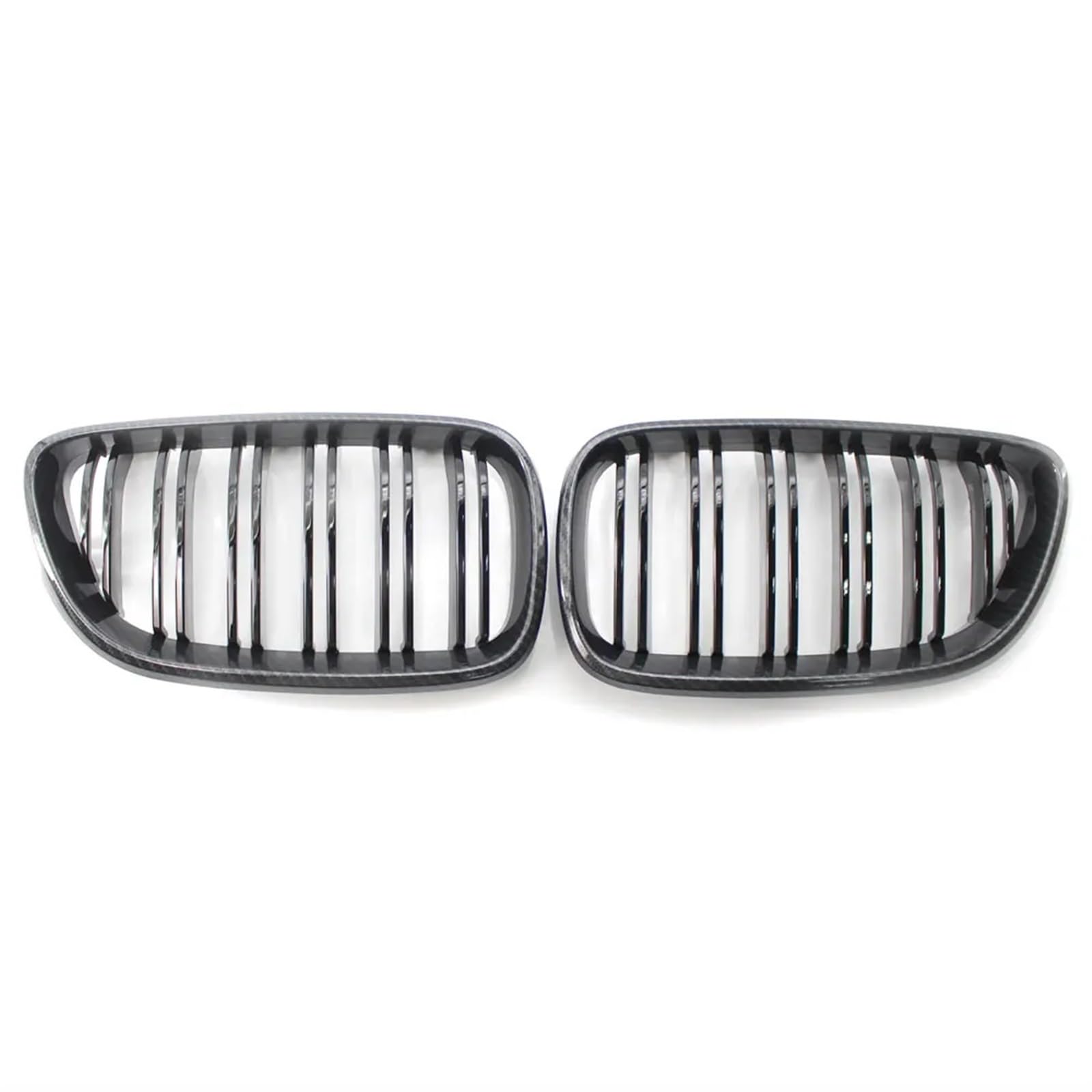 Auto-Nebelscheinwerfergitter Carbon Fiber Dual Slat Front Hood Nierengitter Grill kompatibel für BMW F22 F23 M2 2014 2015-2018 für BMW 225i 218i 220i(Carbon fiber) von GERLJ