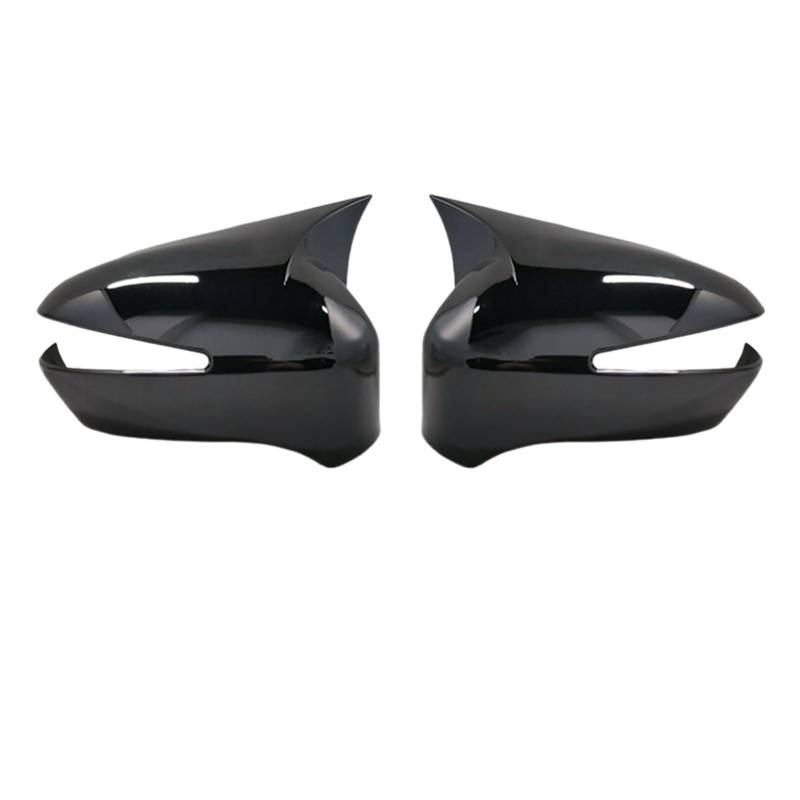 Auto-Rückspiegelschale Für Civic 8th 2006-2011 Carbon Faser Tür Seite Rückspiegel Abdeckung Trim Zubehör Auto Styling(Black One Pair) von GERLJ