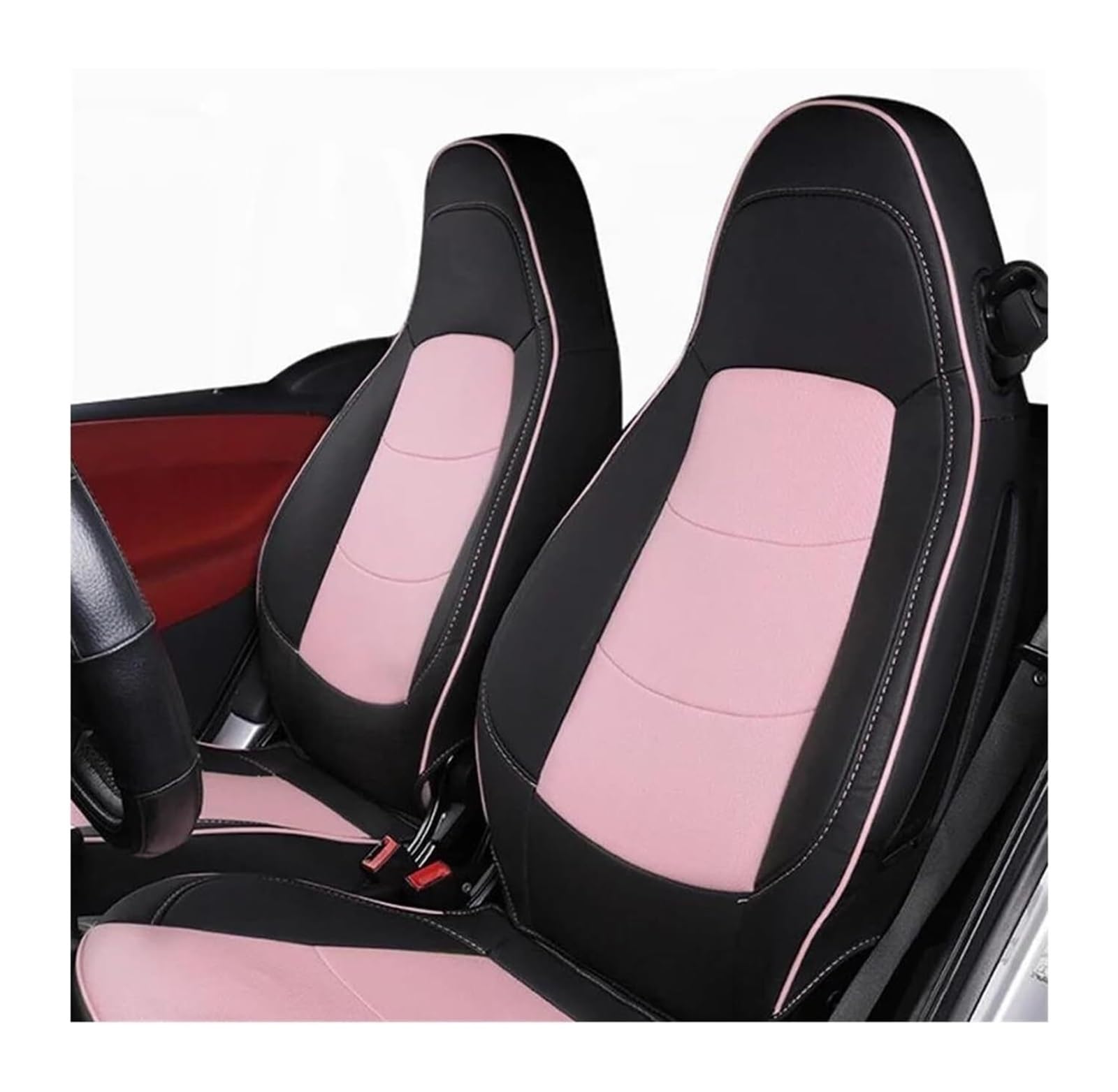 GERLJ Autositzschutz Auto für Sitzbezug-Sets für Smart 451 452 450 453 Für Fortwo 2003-2024 für Custom Car für Sitzbezüge Kissen Zubehör(4) von GERLJ