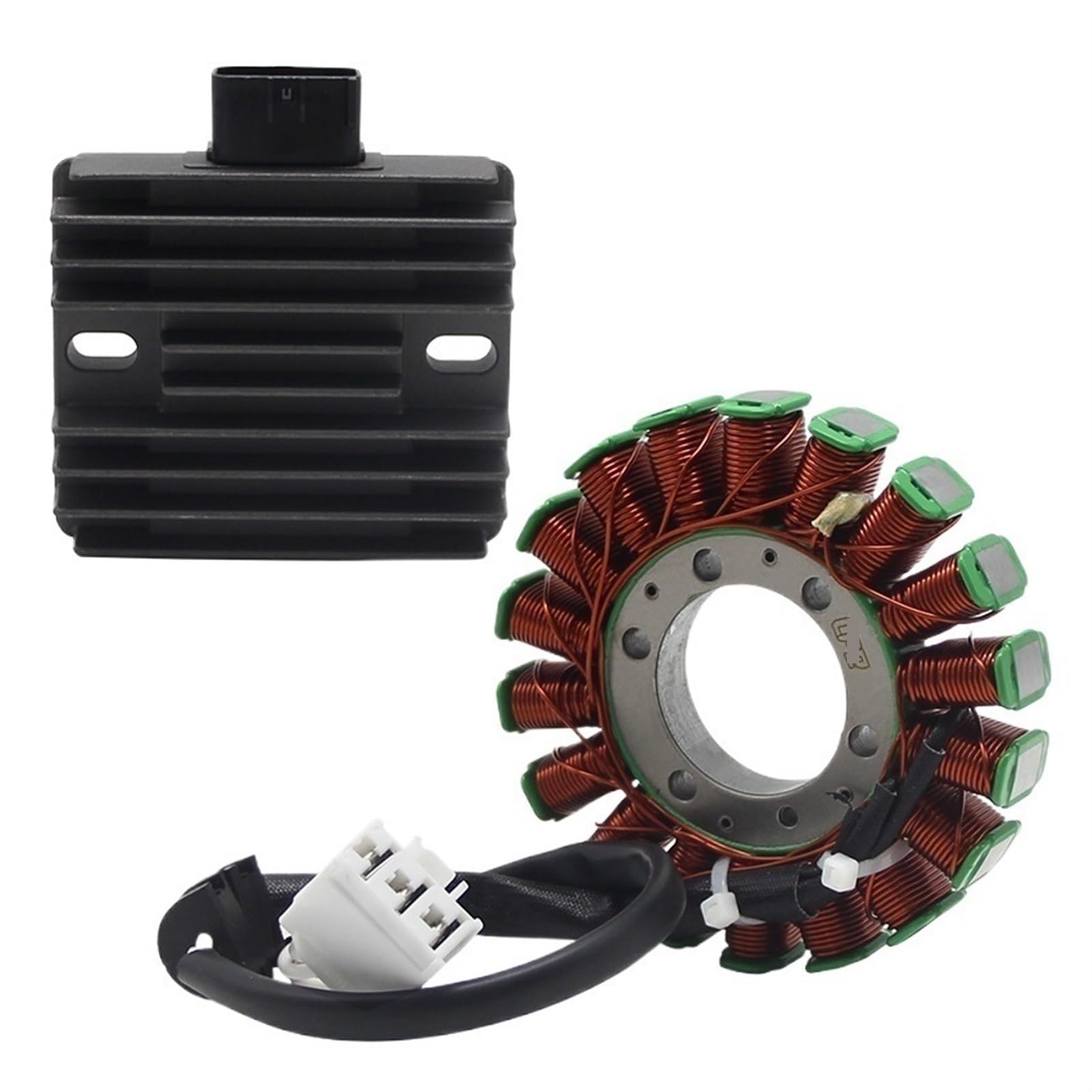 GERLJ Elektrische Motorrad-Feuerwehrspule Magneto Stator Spule Spannungsregler Gleichrichter Für Yamaha YZF R6 R6R RaceBase 2C0-81410-00 2C0-81410-01 4XY-8196000 von GERLJ