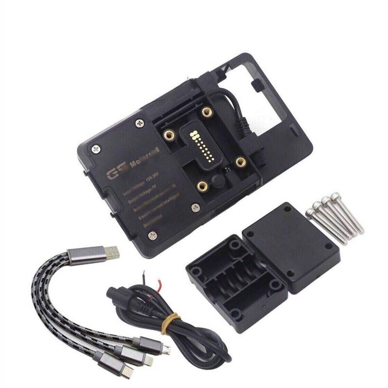 GERLJ Halterungen für Navigationstafeln Motorrad Telefon Navigation Halterung Wireless Für USB Lade Port Konverter Halter Für Yamaha 560 530 DX SX 2017-2021(22mm Wireless Charge) von GERLJ