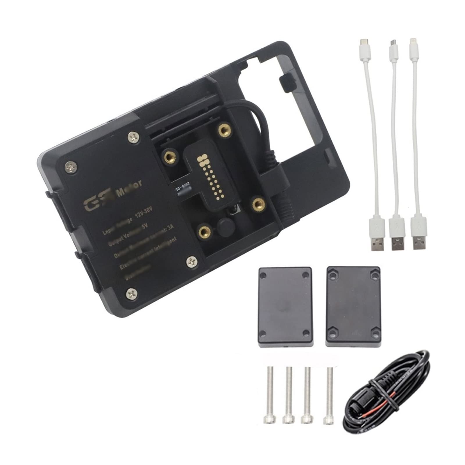 GERLJ Halterungen für Navigationstafeln Motorrad Telefon-Navigation Halterung Wireless USB Lade Port Halter Für Yamaha Für NMAX 125 Für NMAX 155 Für Xmax 125 Für Xmax 300v(22mm USB Charge) von GERLJ