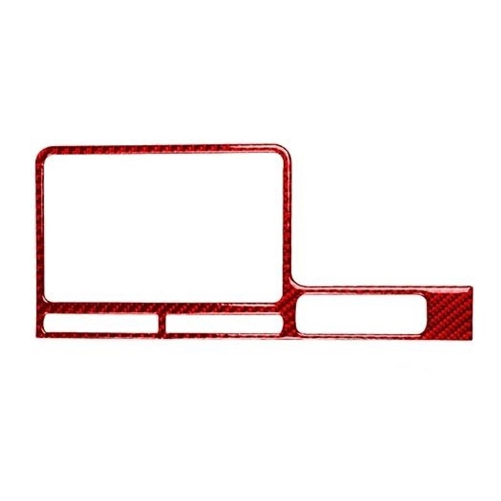 Steuerung der Mitte der Autodekorationsleiste Auto Navigation Display Surround Rahmen Abdeckung Trim Innen Zubehör Aufkleber Für GTR R35 2008-2016(Rot,RHD) von GERLJ