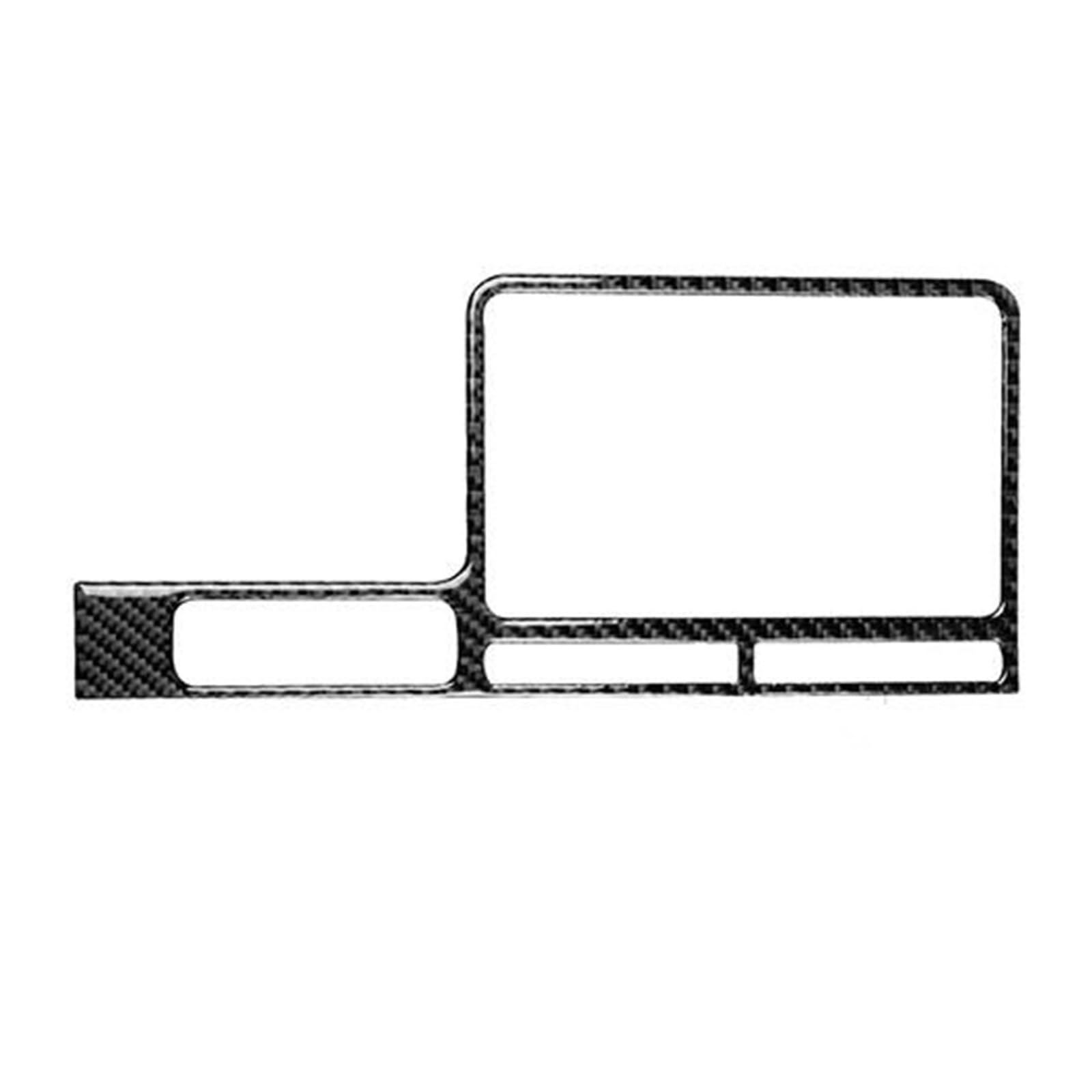 Steuerung der Mitte der Autodekorationsleiste Auto Navigation Display Surround Rahmen Abdeckung Trim Innen Zubehör Aufkleber Für GTR R35 2008-2016(Schwarz,LHD) von GERLJ