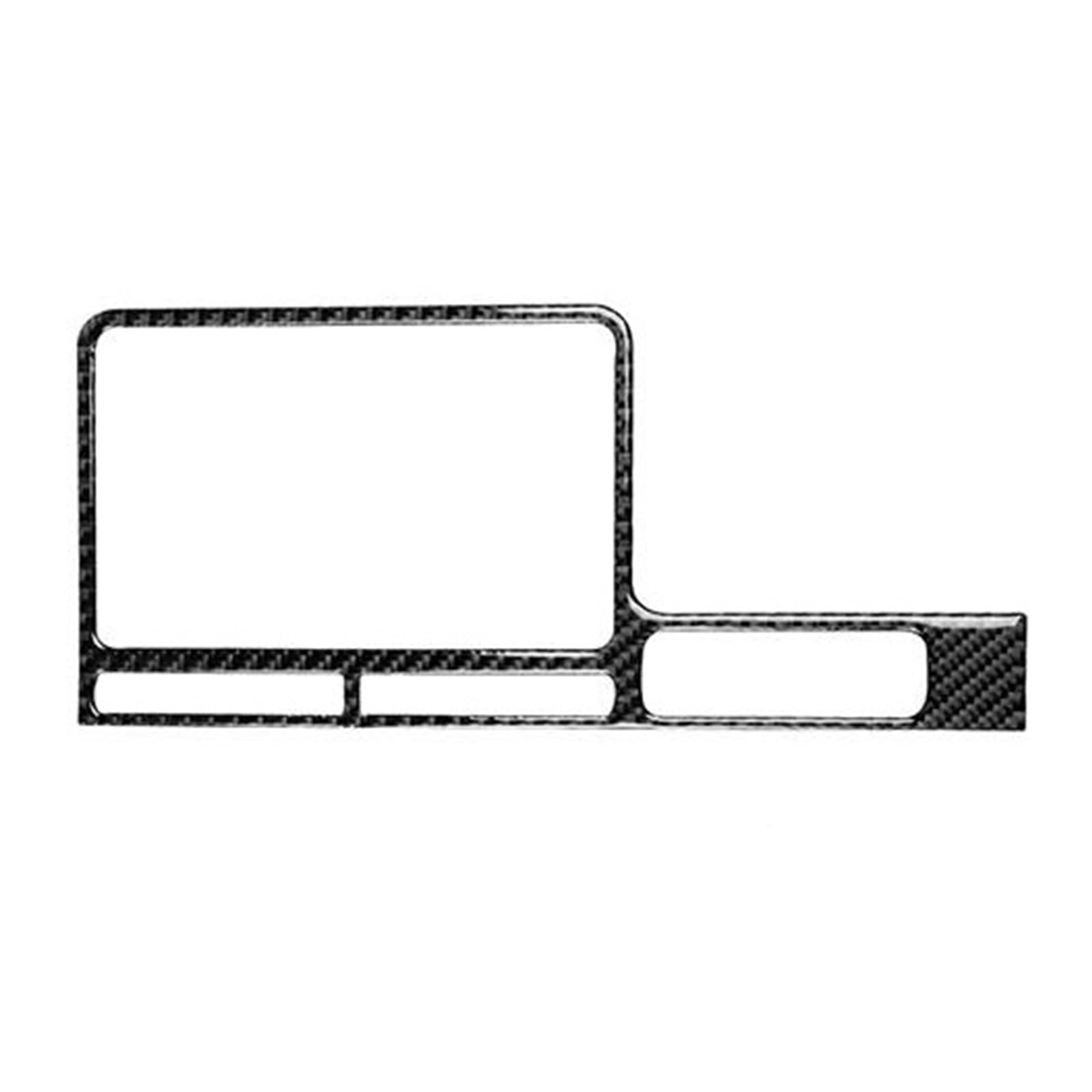 Steuerung der Mitte der Autodekorationsleiste Auto Navigation Display Surround Rahmen Abdeckung Trim Innen Zubehör Aufkleber Für GTR R35 2008-2016(Schwarz,RHD) von GERLJ