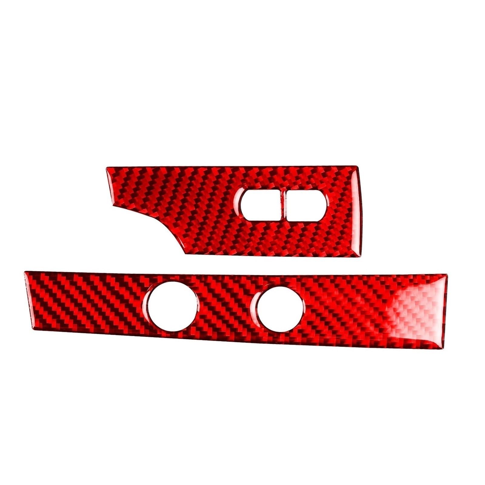 Steuerung der Mitte der Autodekorationsleiste Auto Stee Wheel Side Instrument Panel Trim Innenzubehör Aufkleber für Cobalt 2005-2010(Carbon Red) von GERLJ