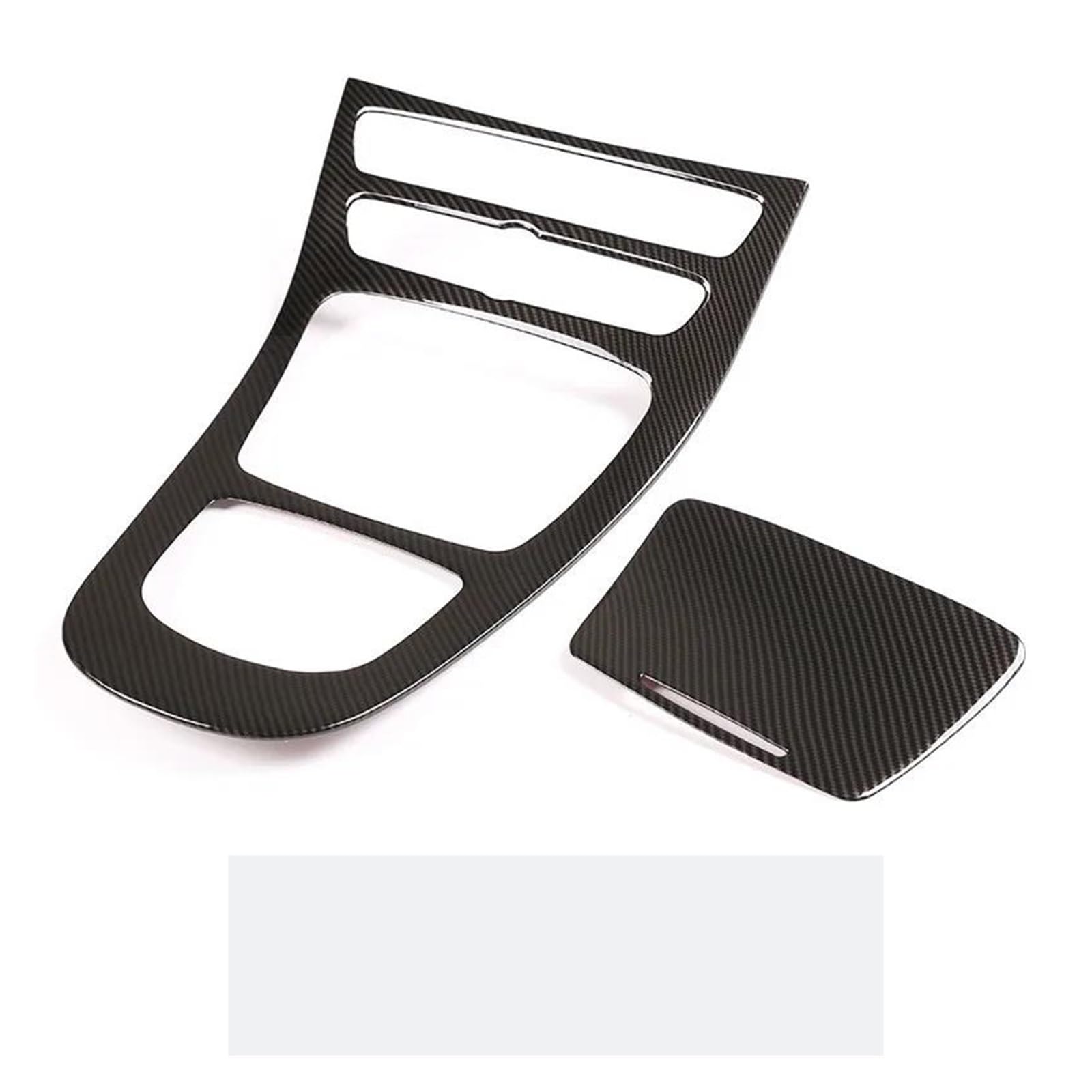 Steuerung der Mitte der Autodekorationsleiste Auto Styling Mittelkonsole Panel Schutz Abdeckung Trim 2Pcs ABS Für E Klasse 200 260 300 2019(Carbon Fiber) von GERLJ