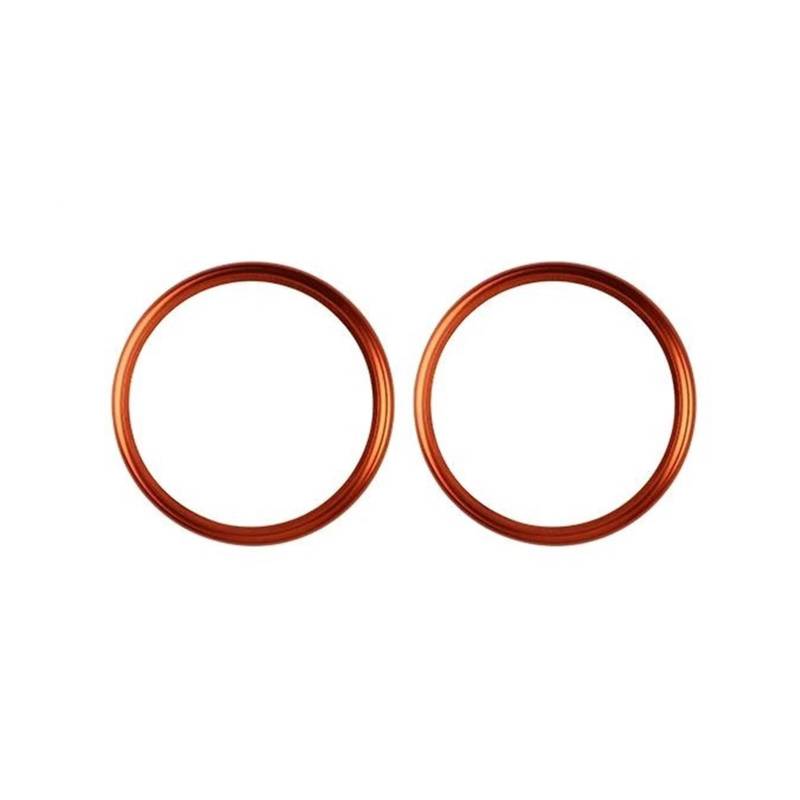 Steuerung der Mitte der Autodekorationsleiste Auto Zentrale Steuerung Seite Luftauslass für Ring Knopf Aufkleber Trim Für BRZ Für 86 2012-2020(Orange) von GERLJ