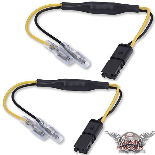 LED Blinker Adapter Kabel mit Widerstand Adapterkabel für LED/Halogenblinker von Germany Motorsports