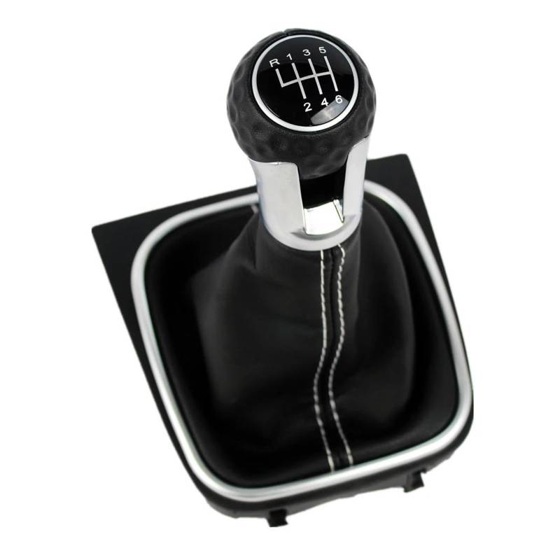 Auto Schalthebel Schaltknauf Für VW Für EOS 2006 2007 2008 2009 2010 2011 6-Gang-Auto-Schaltknauf Mit Ledermanschette Auto Shifter von GERRIT