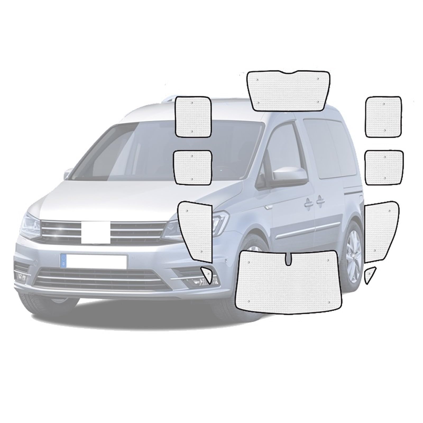 Sonnenschutz Auto Für VW Für Caddy MK3 2K Für Maxi 2003~2019 Auto Sonnenschirm Fenster Visier Sonnenschirm Auto Fenster Sonnenschutz (Größe : E-All Windows) von GERSH