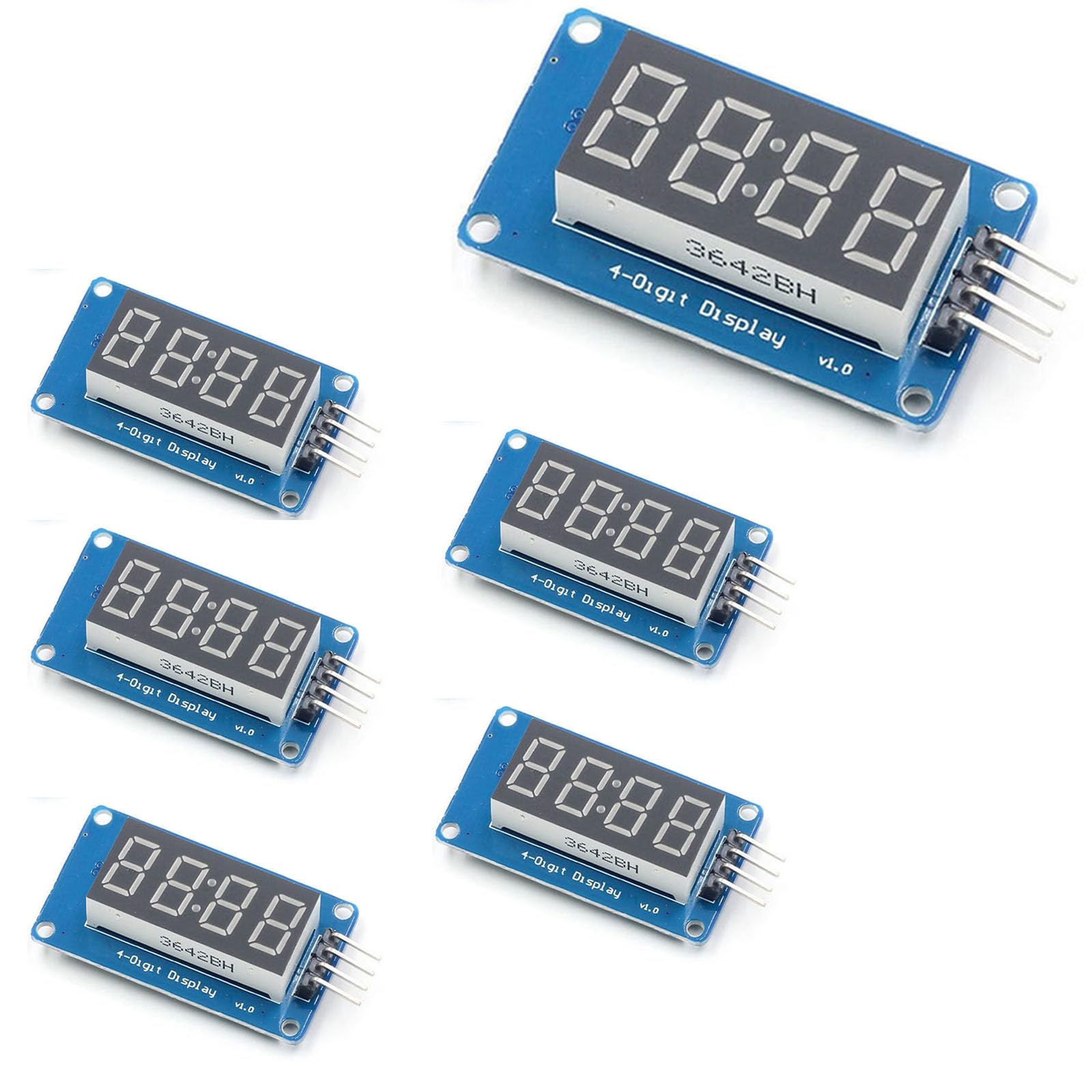 0.36-Zoll 4-Bit-digitales Röhrenanzeigemodul mit LED display TM1637 Treiberchip led anzeige programmierbar Röhrenuhr-Anzeige fürARDUINO display 7-Segment-rote Digitalröhre uno(6) von GERUI