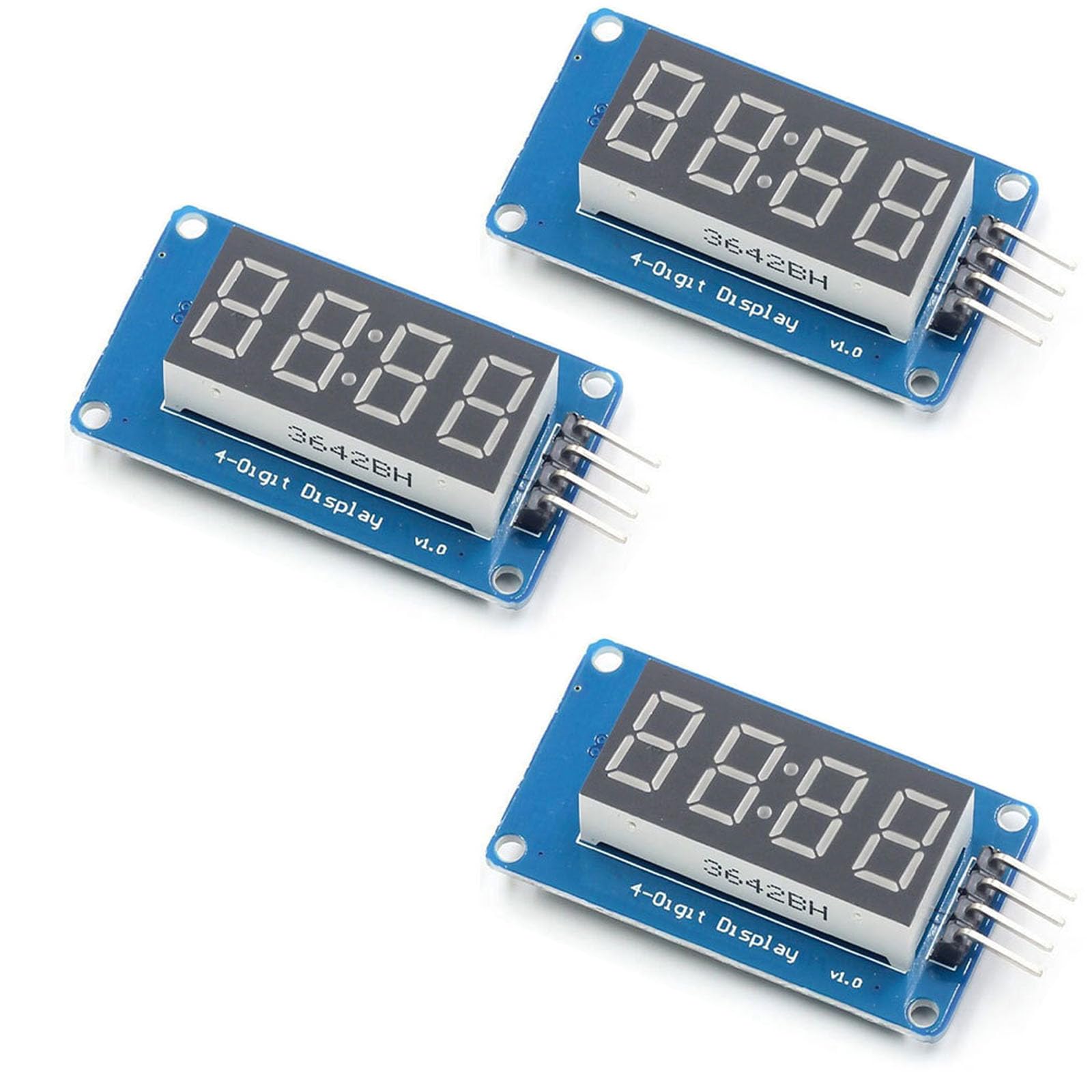 0.36-Zoll 4-Bit-digitales Röhrenanzeigemodul mit LED display TM1637 Treiberchip led anzeige programmierbar Röhrenuhr-Anzeige fürARDUINO display 7-Segment-rote Digitalröhre uno (3) von GERUI