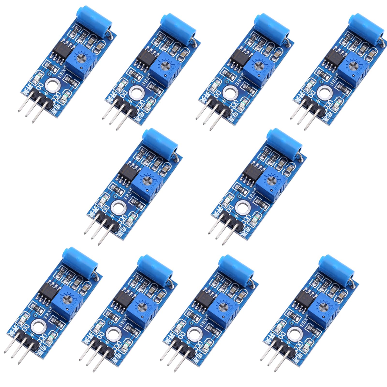 10pcs SW-420 Vibration Schüttel Erschütterung Sensor Modul kompatibel mit Arduino NC-Typ Vibrationssensor-Modul Vibrationsschalter von GERUI