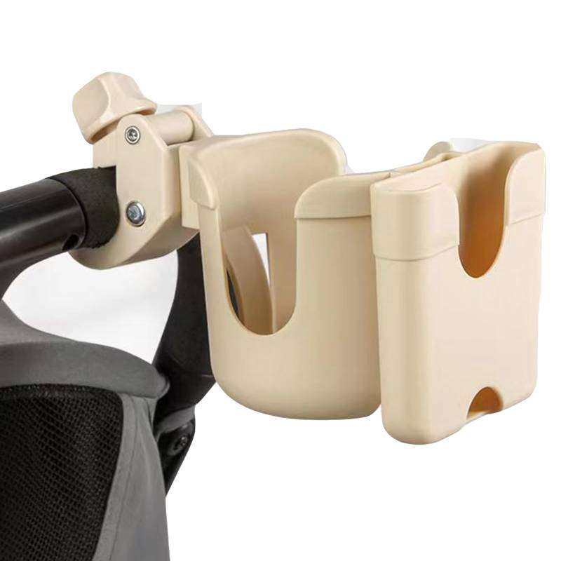 1pcs Getränkehalter Kinderwagen Zubehör,Universal Becherhalter, Kaffeehalter Kinderwagen Rollator Fahrrad Cup Holder für Buggy, Fahrrad, Rollstuhl, Haustier Kinderwagen (Beige) von GERUI