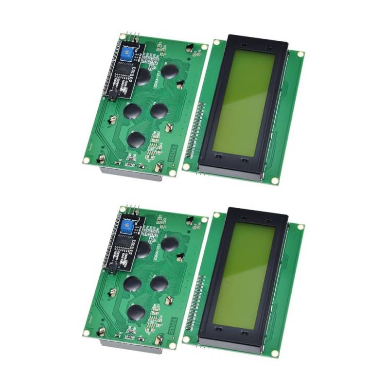 2-Stück IIC I2C Serie 2004A 20x4 LCD Anzeigemodul Grüne Hintergrundbeleuchtung für Arduino Ausgestattet Mit IIC/I2C Interface Adapter von GERUI