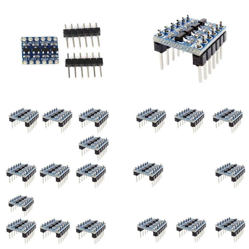 4 Kanäle IIC I2C Logik Level Konverter Bi-Direktional Modul Logik-Pegel-Wandler Logic Level Converter Shifter 3,3V-5V Shifter Modul kompatibel (20) von GERUI