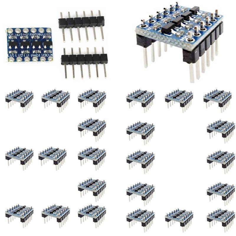 4 Kanäle IIC I2C Logik Level Konverter Bi-Direktional Modul Logik-Pegel-Wandler Logic Level Converter Shifter 3,3V-5V Shifter Modul kompatibel (30) von GERUI