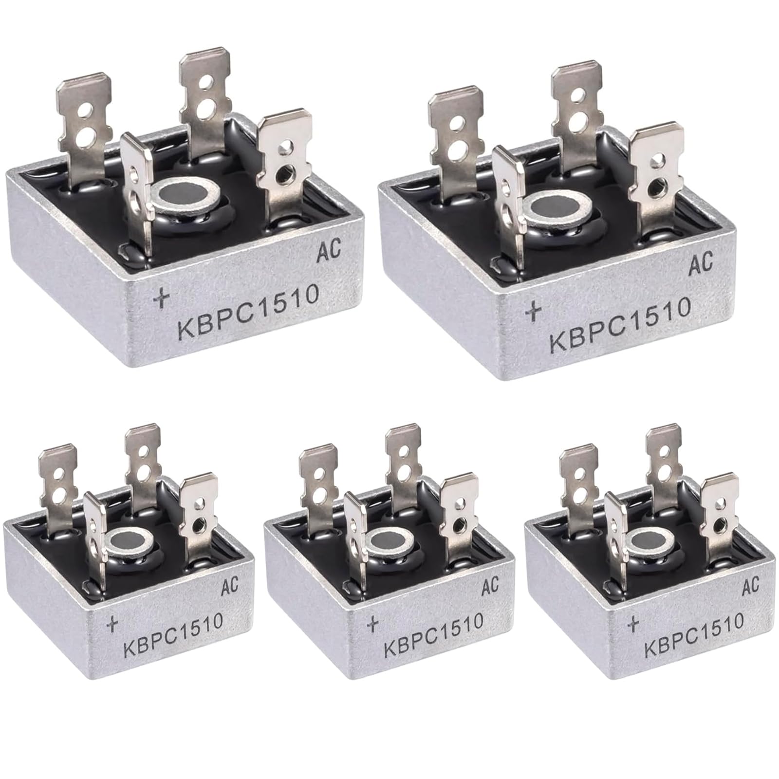 5 Stück KBPC5010 Brückengleichrichter Diode 50A 1000V Brückengleichrichterdiode KBPC 5010 Bridge Rectifier Dioden Einphasen Vollwellen 50Ampere 1000Volt 4 Pin Durchgangsloch (KBPC1510) von GERUI