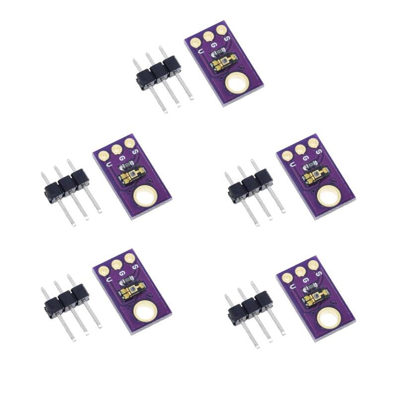 5 Stück TEMT6000 Lichtsensormodul Umgebungslicht Analoges Lichtintensitätserkennungs modul von GERUI