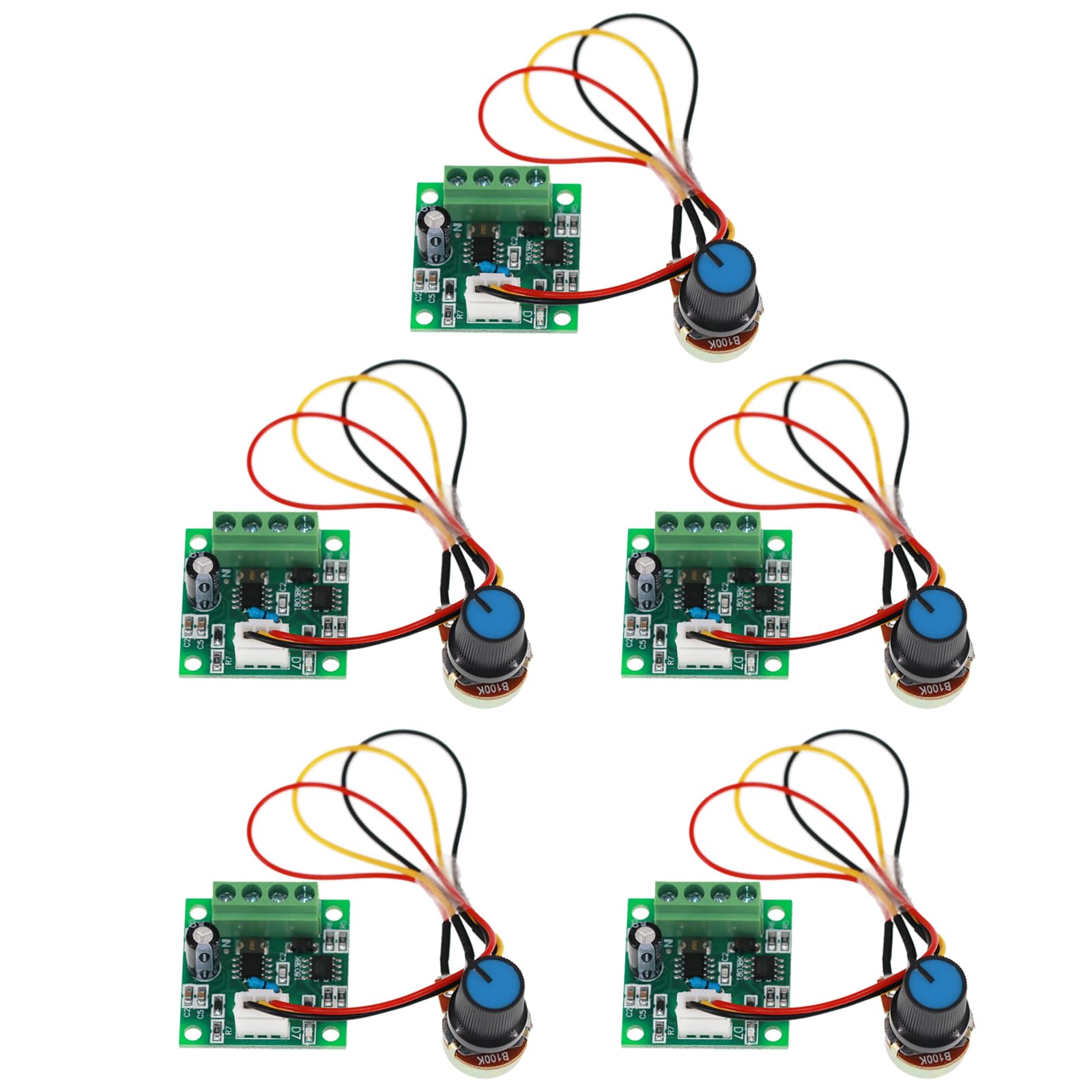 5pcs 1803BW DC Motor Controller Potentiometer Schalter 1.8V 3V 5V 6V 18V 2A Motor-Drehzahlsteller PWM Controller, 12v,Motordrehzahl Schalter Controller von GERUI