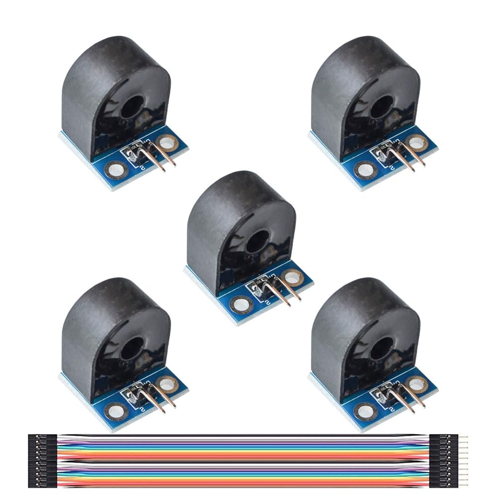 5pcs ZMCT103C 5A Stromsensor Einphasen-Mikro-Stromwandlermodul，AC Aktive Präzisionsausgangskarte 5mA Max 3000V Messen，mit Leitung，für Arduino von GERUI