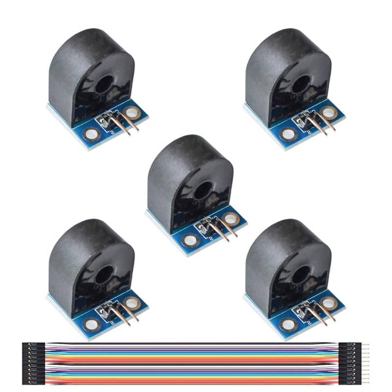 5pcs ZMCT103C 5A Stromsensor Einphasen-Mikro-Stromwandlermodul，AC Aktive Präzisionsausgangskarte 5mA Max 3000V Messen，mit Leitung，für Arduino von GERUI