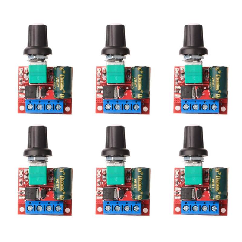 6 Stücke PWM Motor-Drehzahlsteller,DC 5V-35V 5A Einstellbarer Reversible, Einstellbarer Treiberschalter, Led Volt Regler Speed Controller. von GERUI