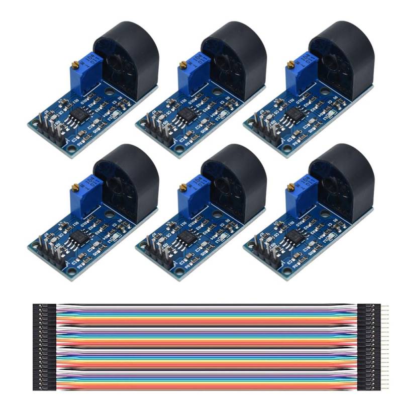 6 pcs ZMCT103C AC-Sensor Einphasen-Stromwandlermodul，5A Stromwandler AC AktiverAusgangsstromsensor-Modulplatine，mit Leitung ，FürArduino von GERUI