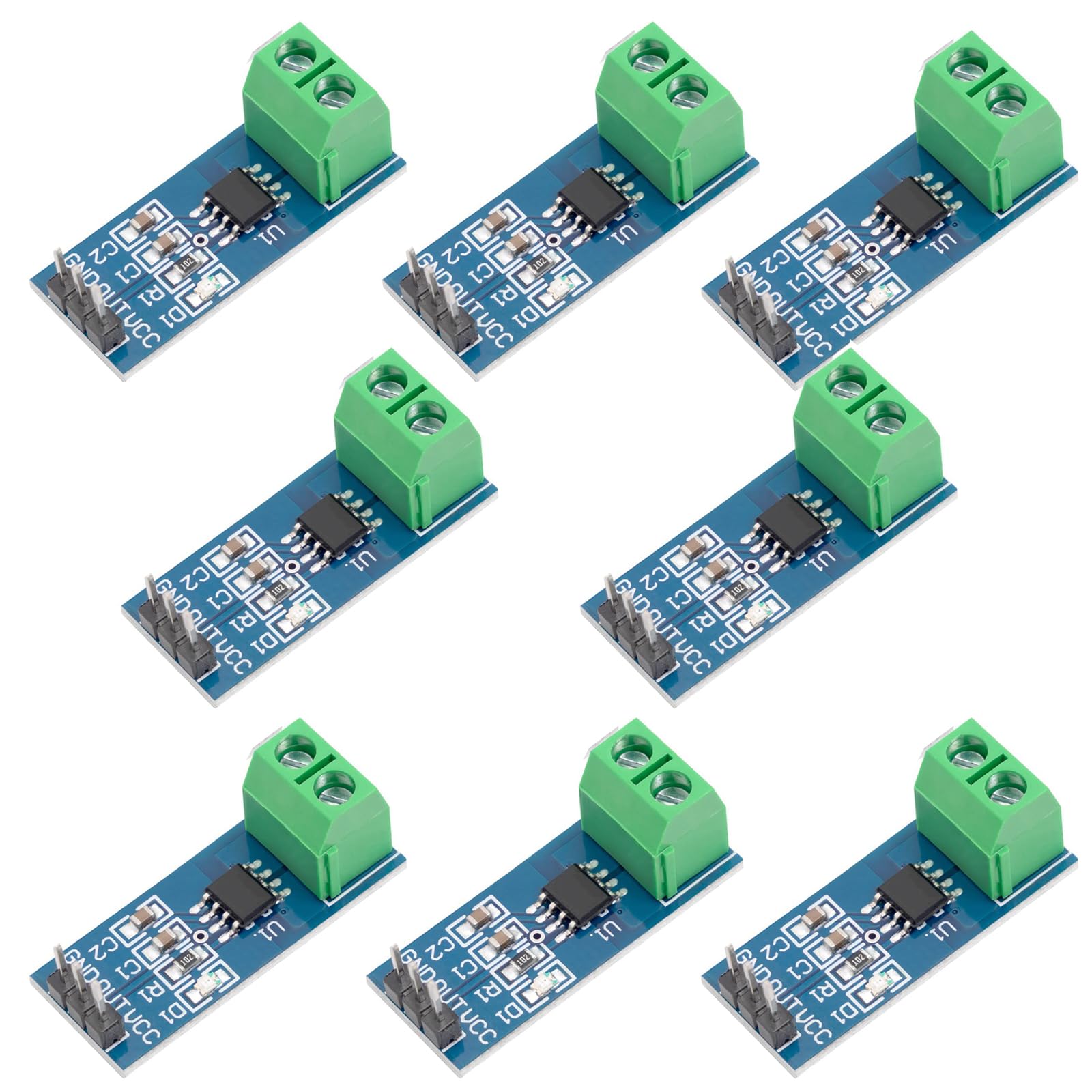 8 Stück ACS712 Stromsensor 20A Ampere Stromsensor Range Modul Hall-Effekt Current Sensor von GERUI