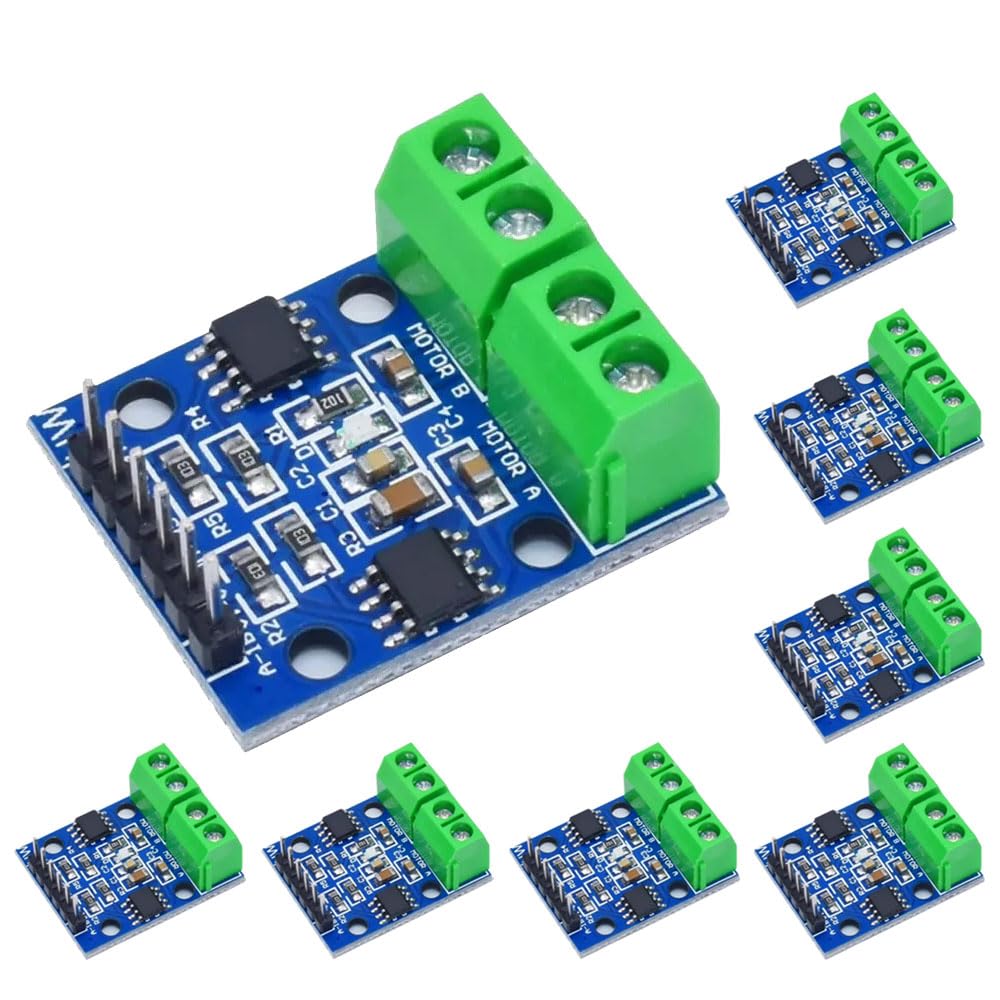 8 pcs L9110S DC Motor Drive Modul， Dual DC Motor Treiber Controller Board，2,5-12V H-Brücke Kann gleichzeitig einen Dual-Gleichstrommotor oder einen 4-Draht-2-Phasen-Schrittmotor antreiben von GERUI