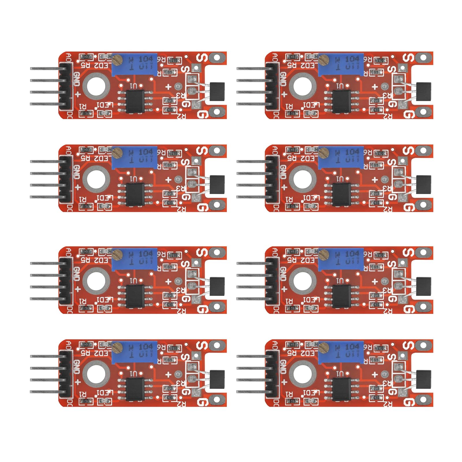 Acht lineare magnetische Hall-Sensormodule KY-024 kompatibel Für Arduino und Raspberry Pi von GERUI