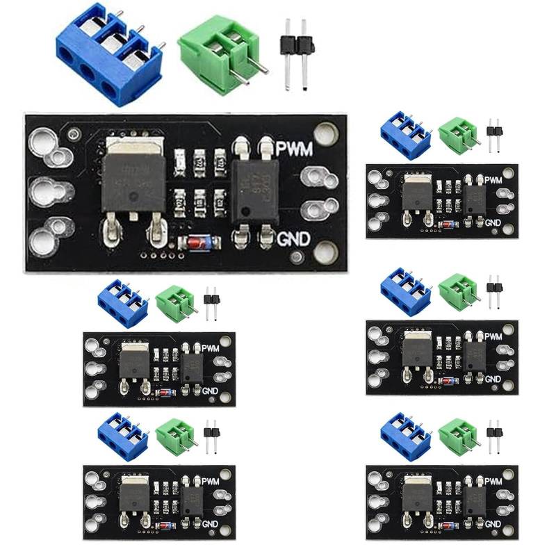 GERUI 6 Stück LR7843 FR120N D4184 MOSFET Steuermodul 30V 161A 100V 9.4A 40V 50A 3V oder 5VSignal 3V oder 4VSignal MOS-Röhre Feldeffektröhrenmodul Ersatzrelais fürArduino (FR120N) von GERUI