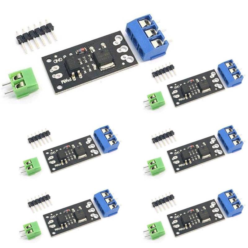 GERUI 6 Stück LR7843 FR120N D4184 MOSFET Steuermodul 30V 161A 100V 9.4A 40V 50A 3V oder 5VSignal 3V oder 4VSignal MOS-Röhre Feldeffektröhrenmodul Ersatzrelais fürArduino (LR7843) von GERUI