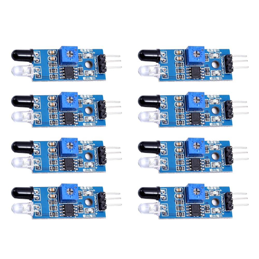 IR Infrarot Hindernis Vermeidung Sensor Modul 3 Draht Reflektierendes Fotoelektrisches Sensormodul Kompatibel mitArduino Smart Car RobotRaspberry Pi LM39 (8) von GERUI