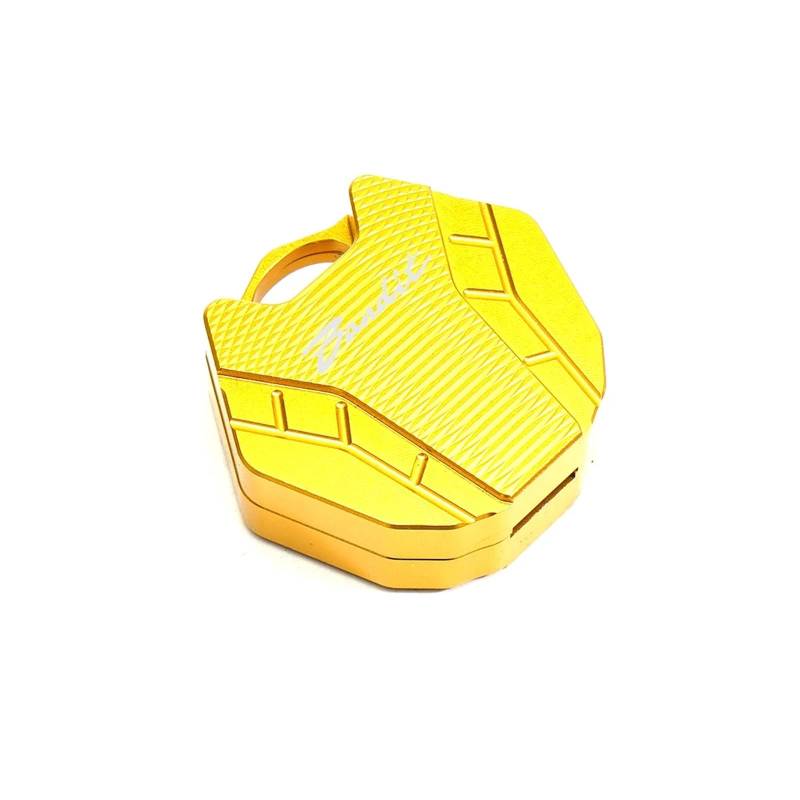 schlüsselanhänger Motorrad,schlüsselanhänger, Für Suzuki Bandit S 650 Bandit 650 1200 Zubehör Motorrad CNC Schlüssel Abdeckung Fall Shell Schlüsselring Schlüssel Kette(A Key Cover Gold) von GESHKAS