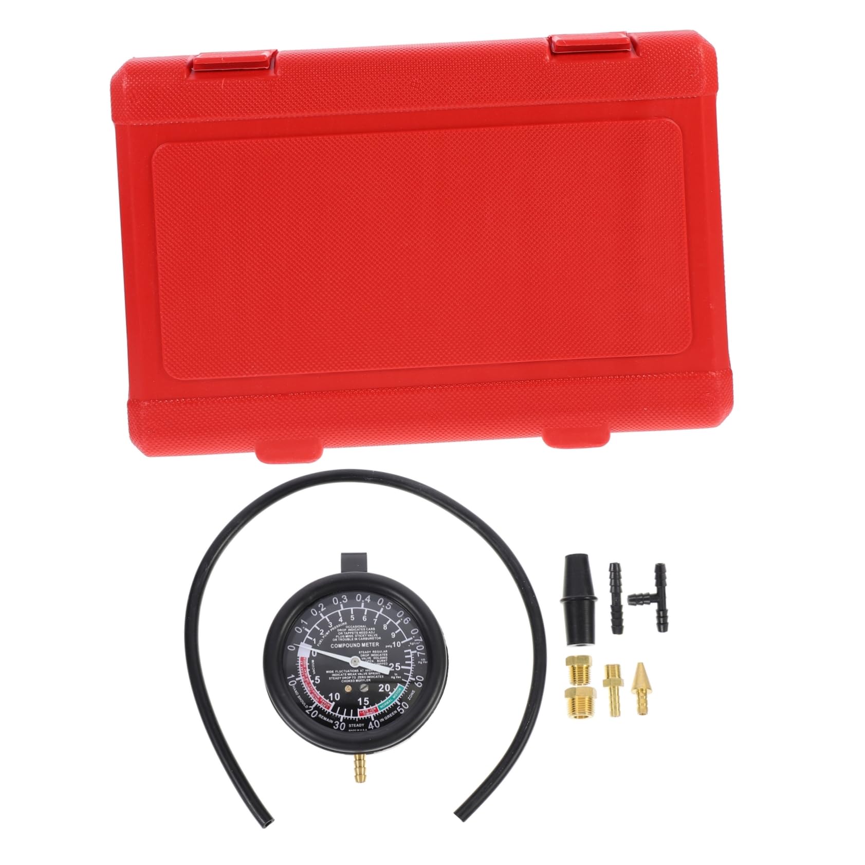 GETAJGHSD 1 Satz Auto Vakuum Manometer Vakuumprüfgerät Automatische Manometer Autos Autos Vakuummeter Für Autos Unterdruckwächter Vakuumprüfwerkzeuge Wartung Von Vakuummetern Gummi von GETAJGHSD